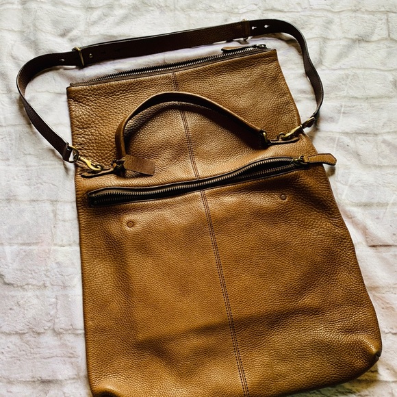 Brown Soft Leather COACH Messenger Bag (Large) - Picture 3 of 8